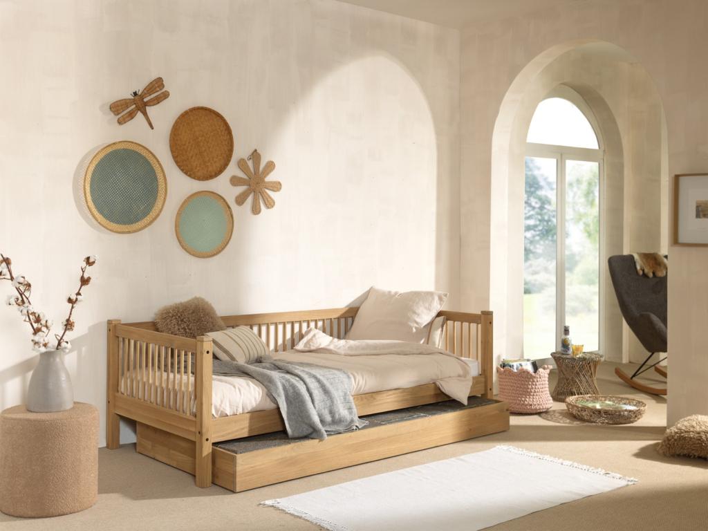Forrest Oak kajuitbed - 90x200 - Massief eiken, Kinderen en Baby's, Kinderkamer | Bedden, Niet ingevuld, Niet ingevuld, Niet ingevuld