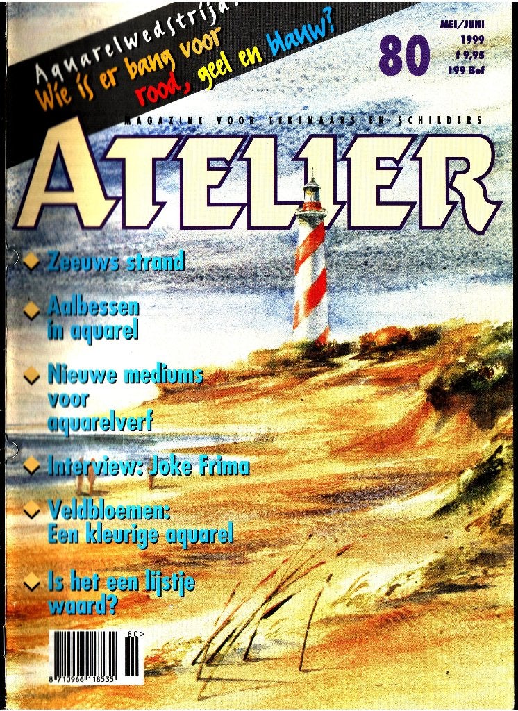 schilder- en tekentijdschrift Atelier mei-juni 1999 (TS 6), Ophalen of Verzenden, Zo goed als nieuw, Overige typen