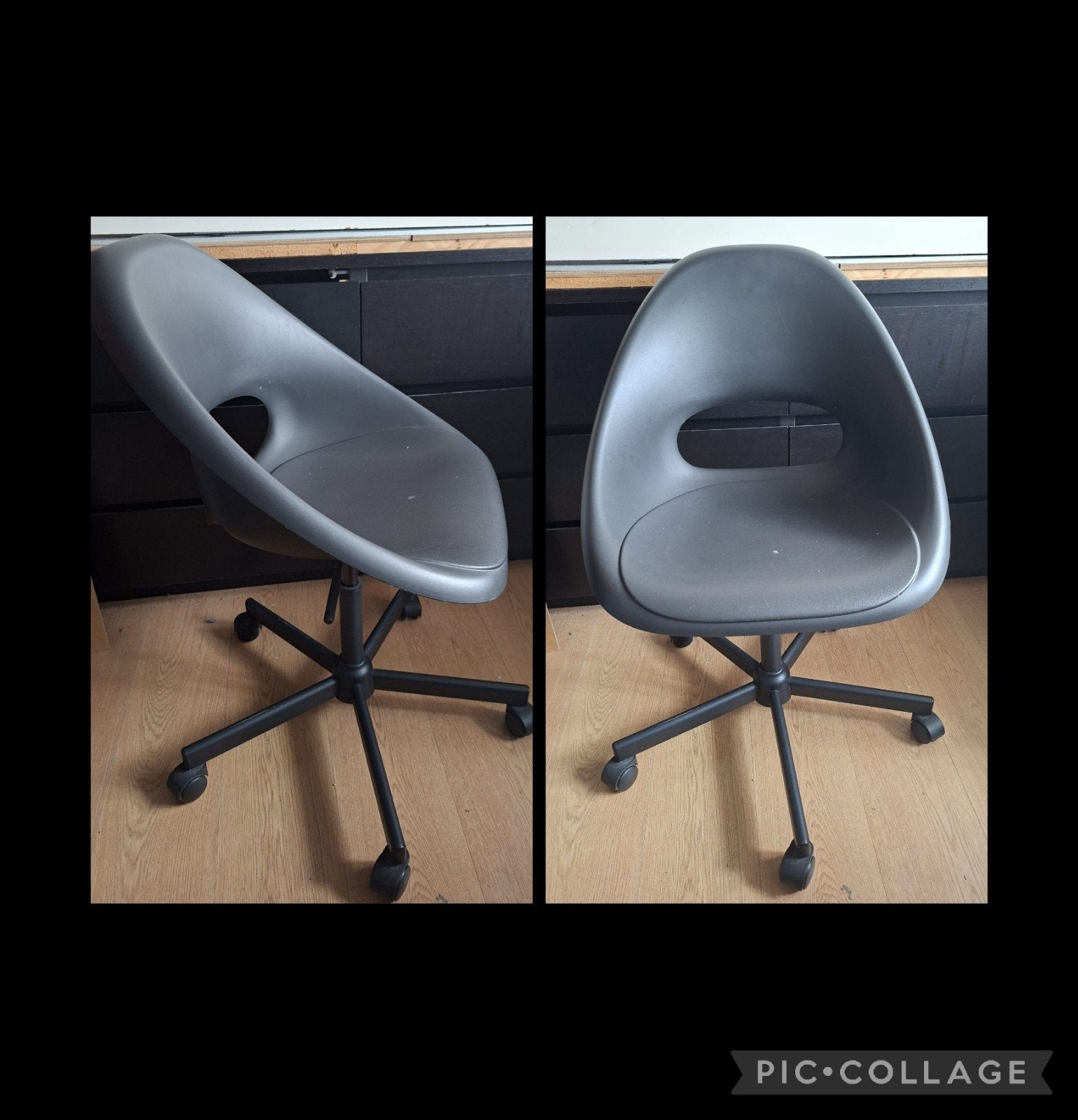 bureaustoel - zwart, draaibaar en comfortabel, Ophalen, Zwart, Modern, Ergonomisch, Eén