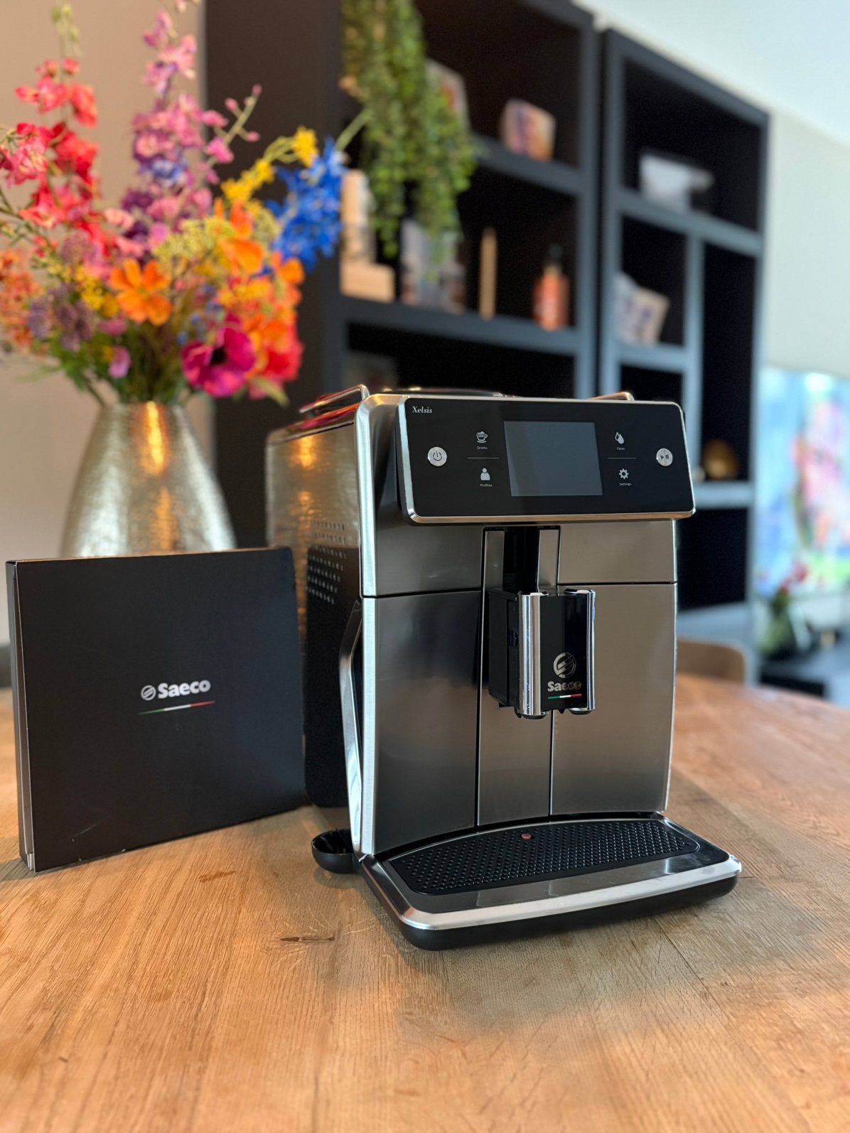 WEG=WEG Saeco Xelsis SM7685/00 Zilver, Witgoed en Apparatuur, Ophalen, Gebruikt, Koffiemachine, 4 tot 10 kopjes
