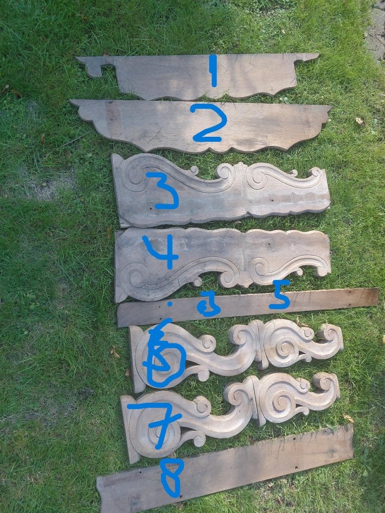 Boekenrek oud eiken in delen, Antiek en Kunst, Ophalen