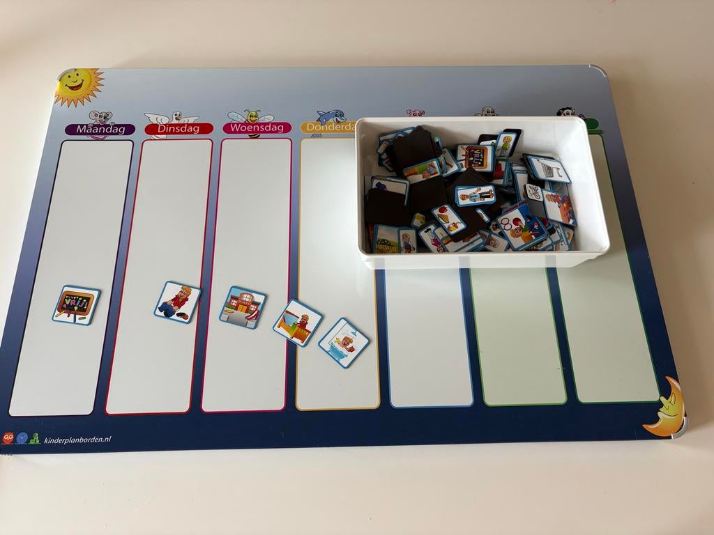 Kinderplanbord met magneten - Dagplanner voor kinderen, Ophalen of Verzenden, Zo goed als nieuw