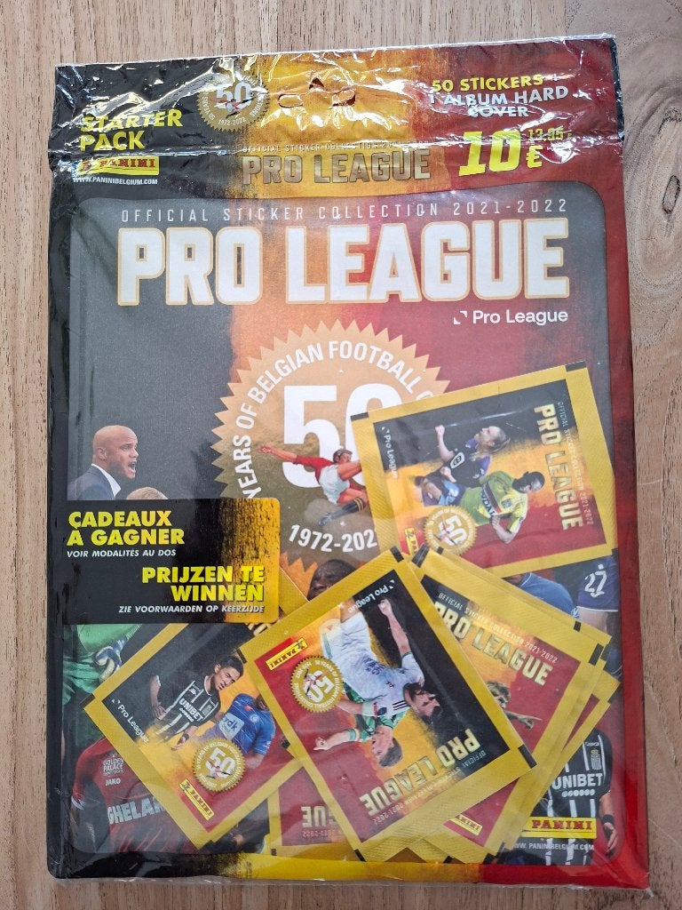 Starterset Panini Pro League 2021-2022 Belgie, Ophalen of Verzenden, Zo goed als nieuw, Buitenlandse clubs, Boek of Tijdschrift