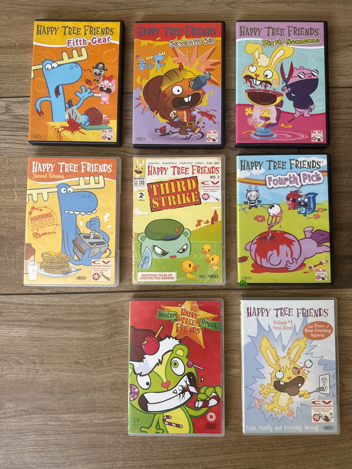Happy Tree Friends DVD collectie - 8 originele uitgaven, Amerikaans, Engels, Ophalen of Verzenden, Inclusief doosje