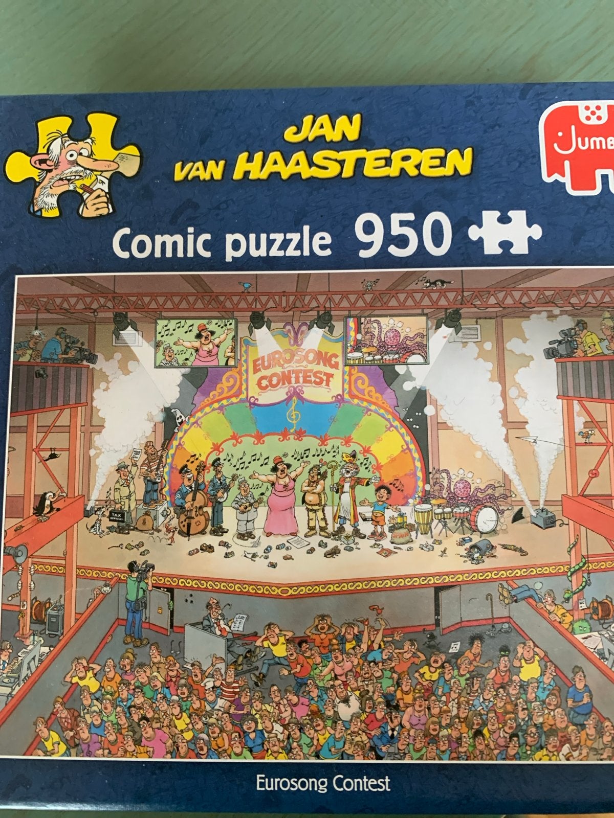 Jan van Haasteren Comic Puzzel Eurosong Contest 950 stukjes, Ophalen of Verzenden, 500 t/m 1500 stukjes, Gebruikt, Legpuzzel