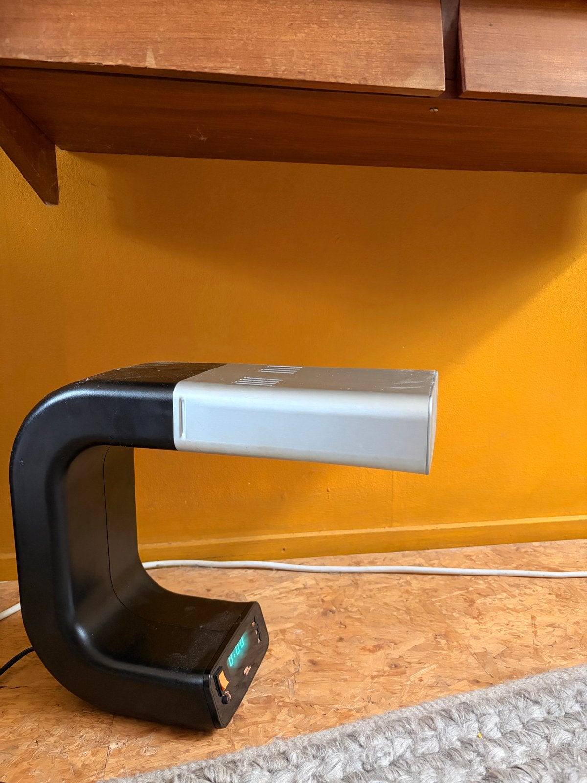 Vintage Space Age Tafellamp met Klok - Knox voor Pfäffle, Ophalen