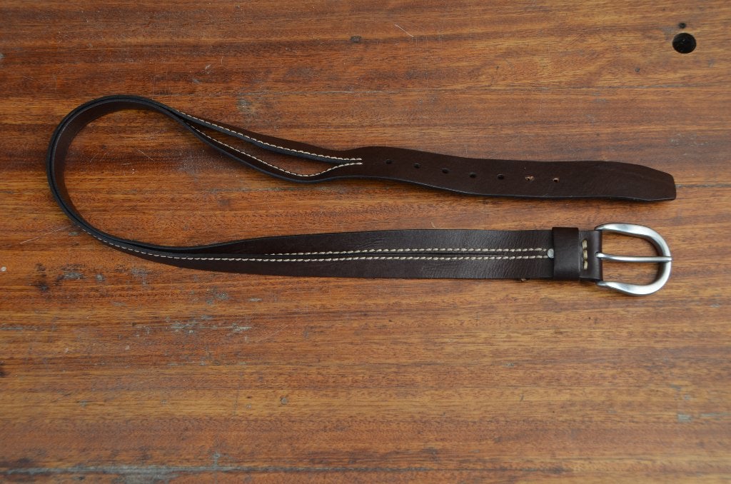 mooie bruine leren riem 95 cm Silver Creek, Tailleriem, Ophalen of Verzenden, 3 tot 5 cm, Bruin