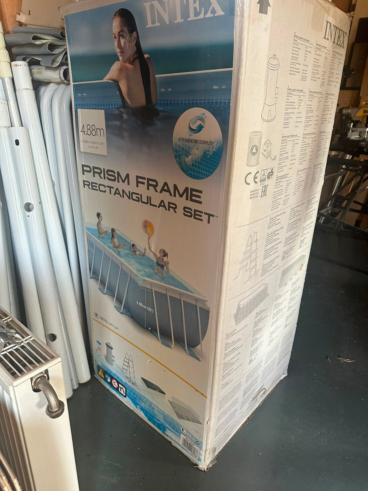 Intex Prism Frame Rechthoekig Zwembad Set 4.88m, Ophalen, 200 tot 300 cm, 80 tot 120 cm, Nieuw