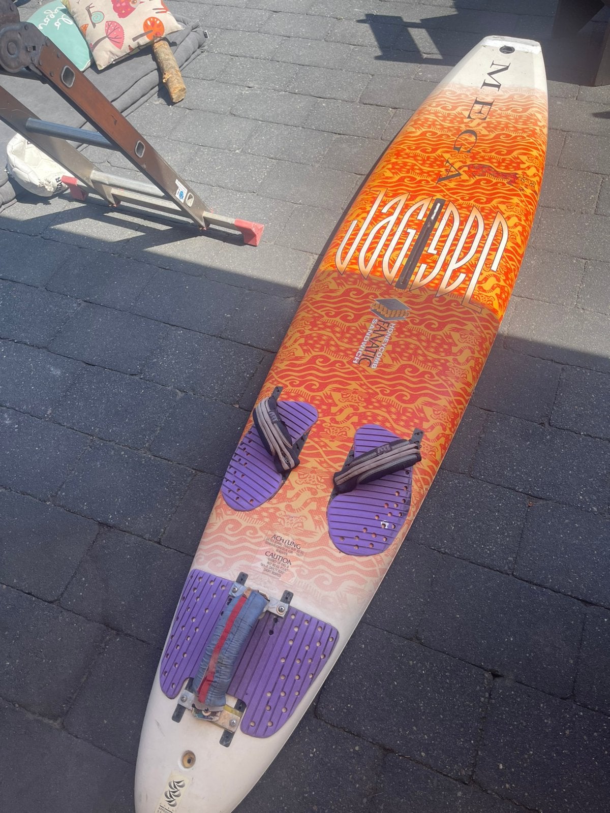 Fanatic Mega Jag Honeycomb Sandwich windsurfplank, Watersport en Boten, Windsurfen, Ophalen, 250 tot 300 cm, Gebruikt, Fanatic