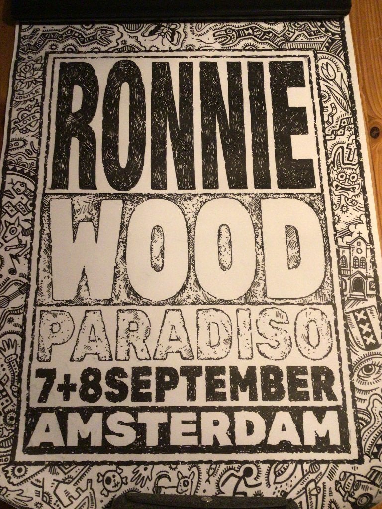 Exclusieve poster Ronnie Wood Paradiso 2026, Ophalen, Rechthoekig Staand, Nieuw, A1 t/m A3