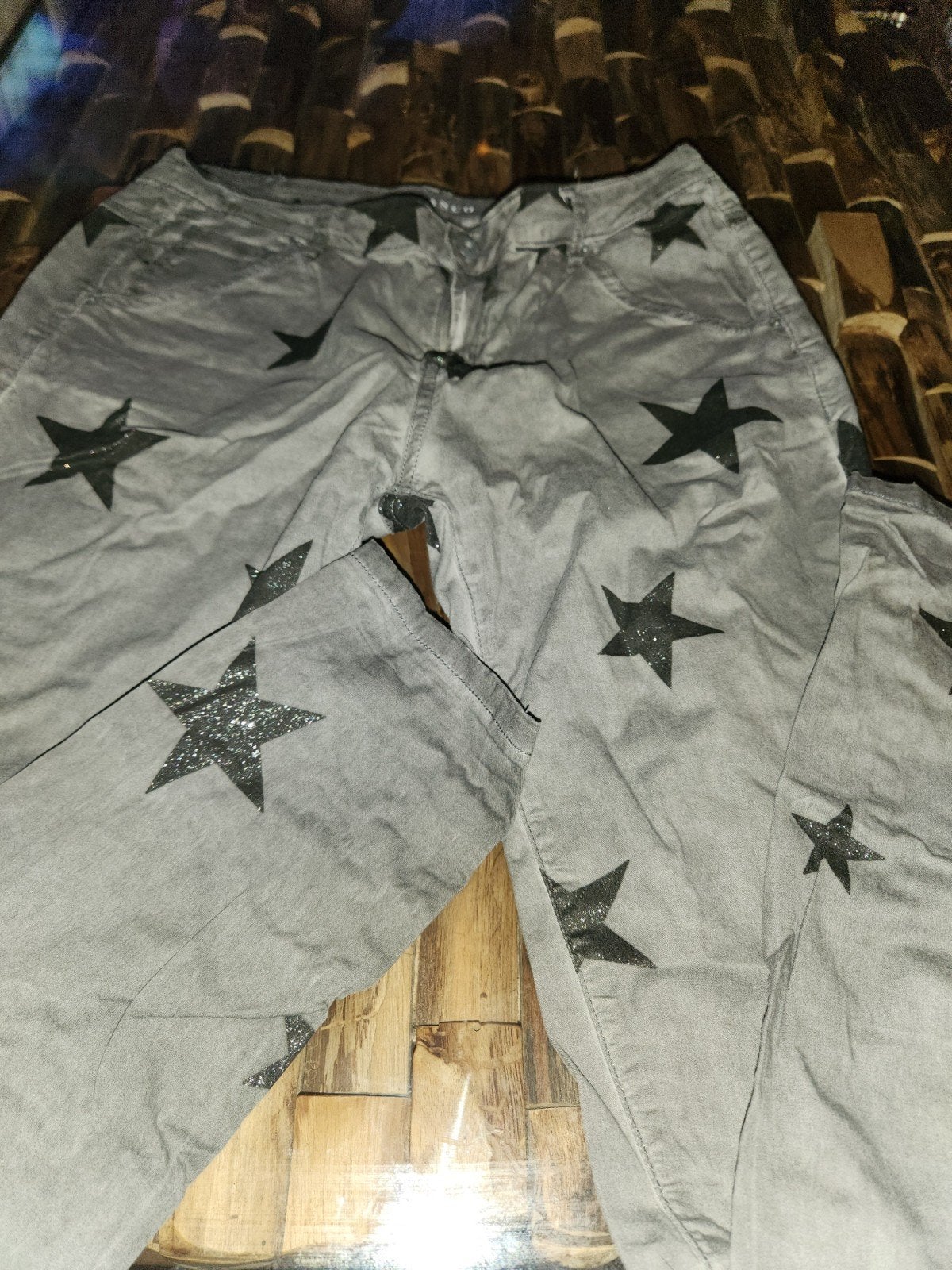 Bianco Jeans Maat 36 met Sterrenprint - Lichte Verkleuring, Bianco, Ophalen of Verzenden, W28 - W29 (confectie 36), Grijs