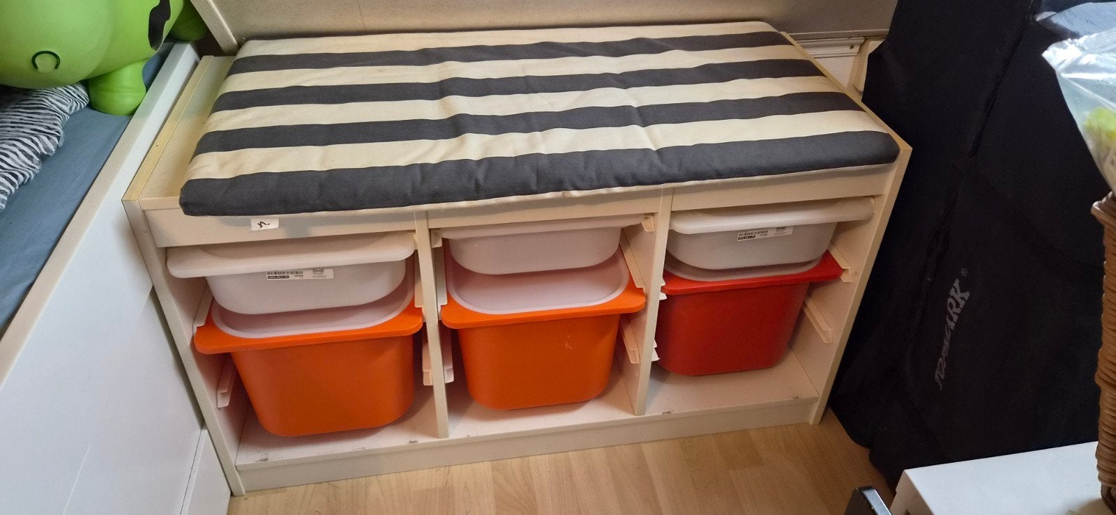 IKEA Trofast opbergbank met kussentje en bakken, Ophalen, Gebruikt, Kast