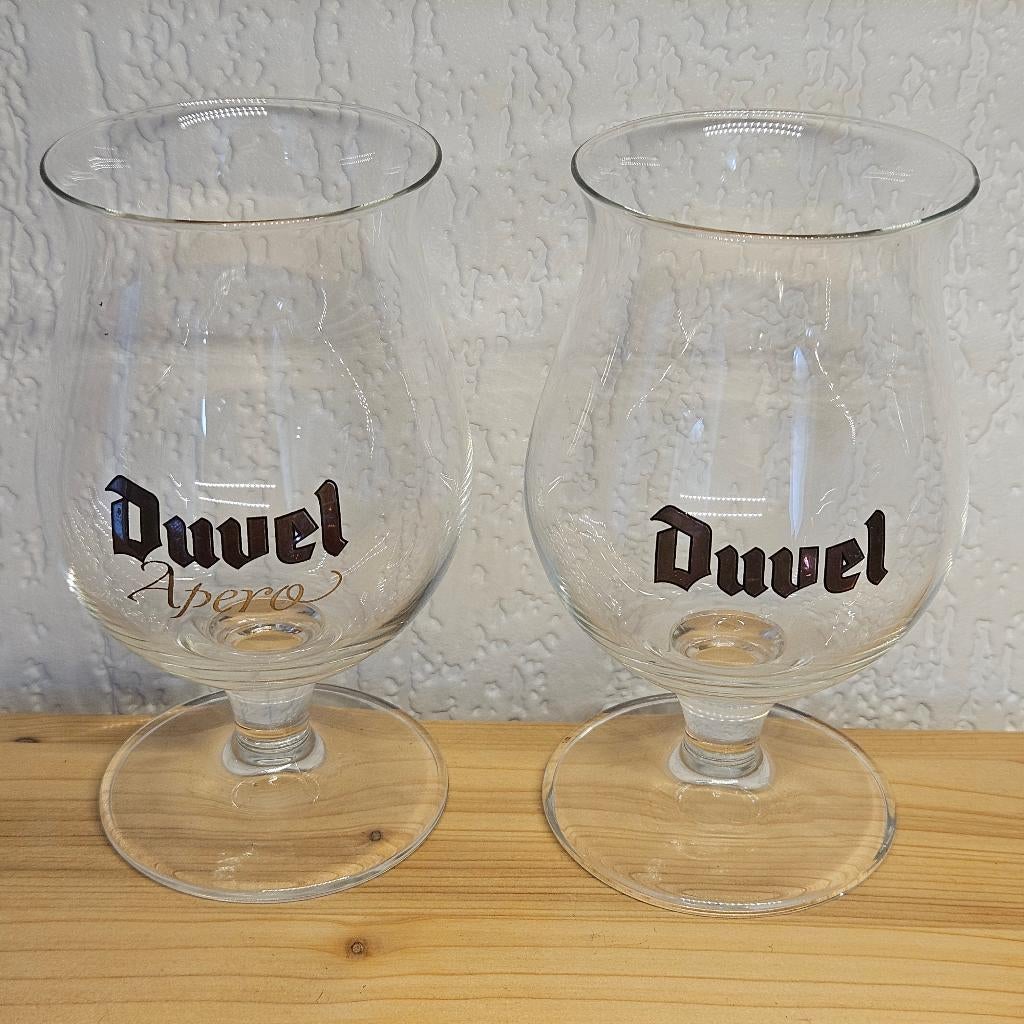 Duvel 2 Aperoglaasjes 16 cl, Verzamelen, Ophalen of Verzenden, Zo goed als nieuw, Bierglas