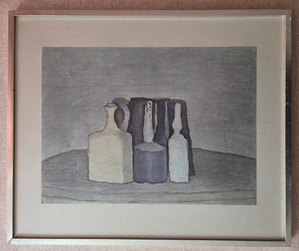 Morandi. Stilleven. Kunstdruk. Drukgesigneerd., Antiek en Kunst, Kunst | Schilderijen | Modern, Ophalen of Verzenden