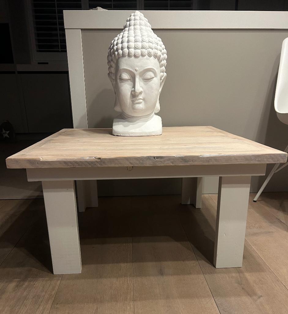 Massief houten salontafel Ibiza style, Ophalen, 100 tot 150 cm, 50 tot 100 cm, Minder dan 50 cm