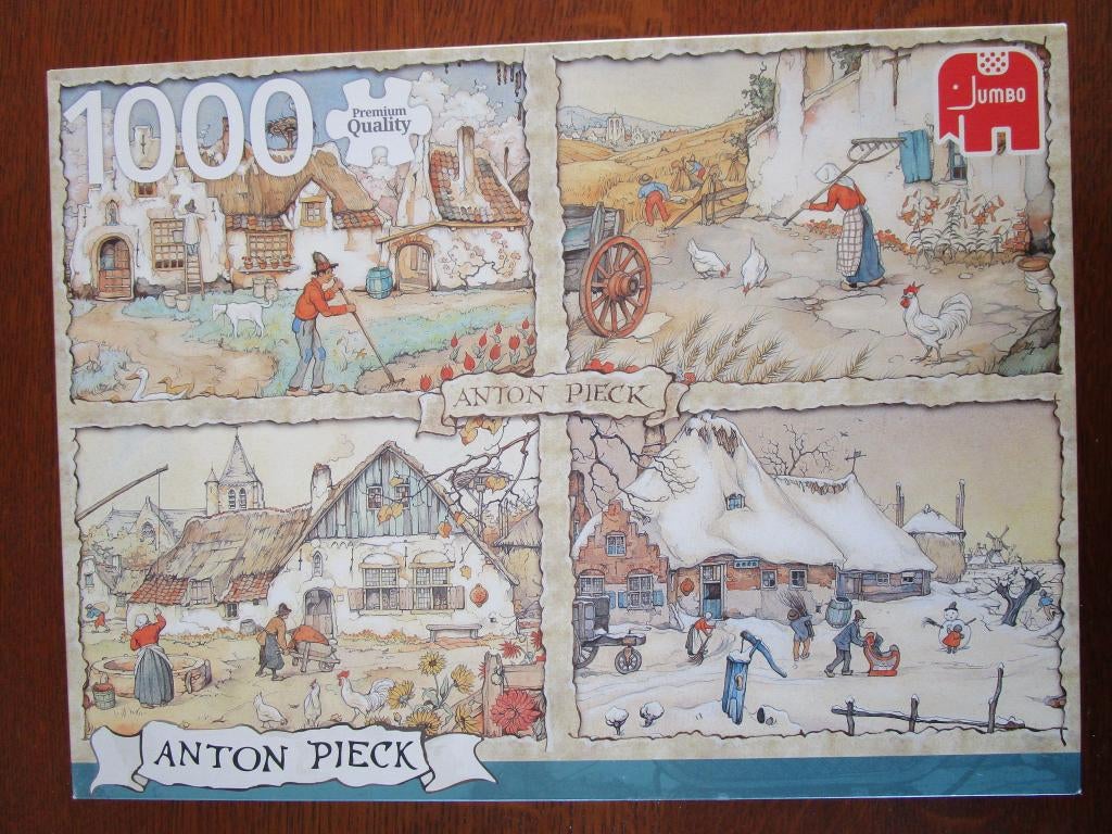 Jumbo Anton Pieck puzzel - 4 seizoenen - 1000 st. -/- 1, Ophalen of Verzenden, 500 t/m 1500 stukjes, Gebruikt, Legpuzzel