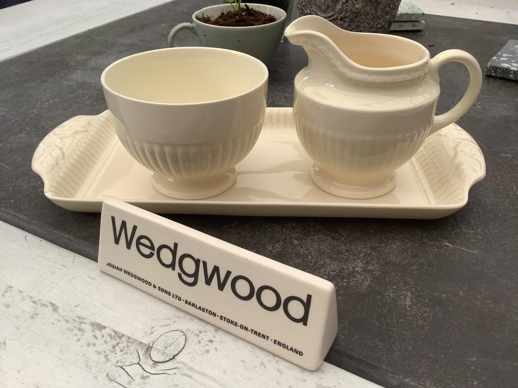 Roomstel met onderblaadje van WEDGWOOD EDME, Ophalen of Verzenden, Zo goed als nieuw, Wedgwood