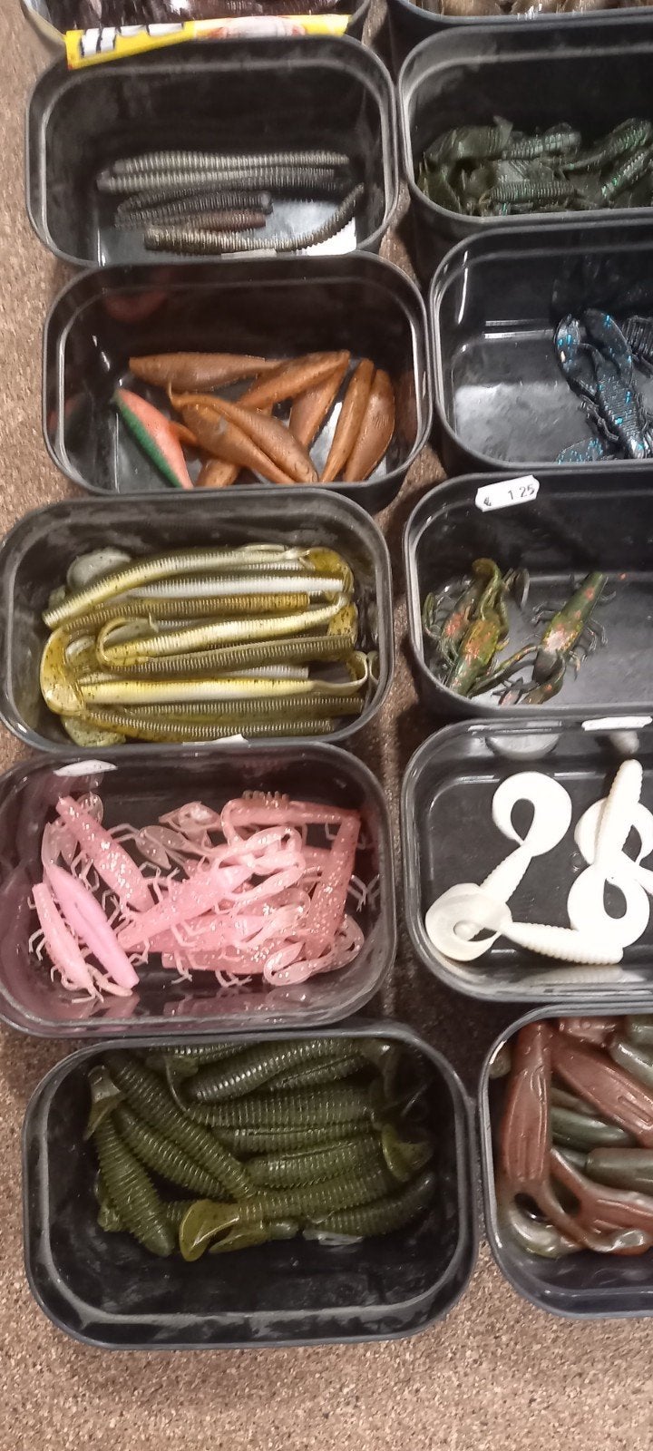 Grote partij shads & Creature baits ( 900st.), Overige typen, Nieuw, Ophalen of Verzenden, Nvt