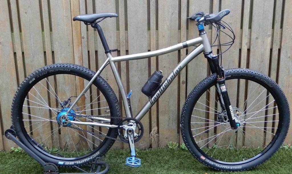 Van Nicholas Zion Titanium 21″ (XL) Rohloff+XT Schijfremmen, Fietsen en Brommers, Fietsen | Mountainbikes en ATB, Zo goed als nieuw