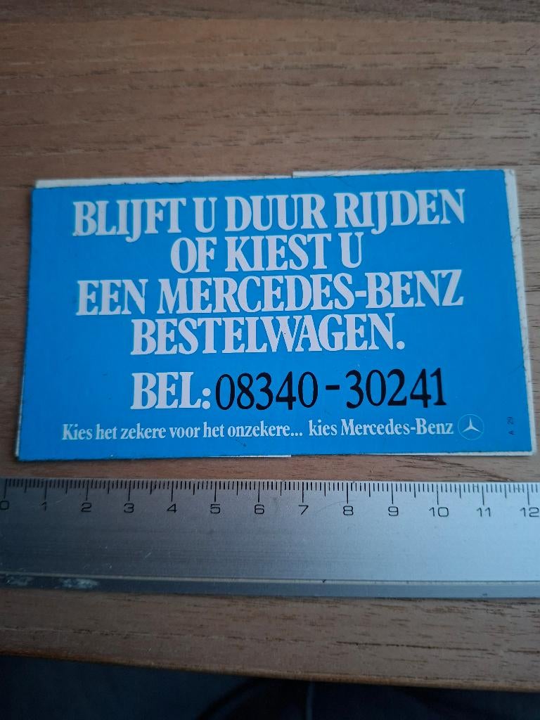 Sticker mercedes, Verzamelen, Stickers, Ophalen of Verzenden, Zo goed als nieuw, Auto of Motor