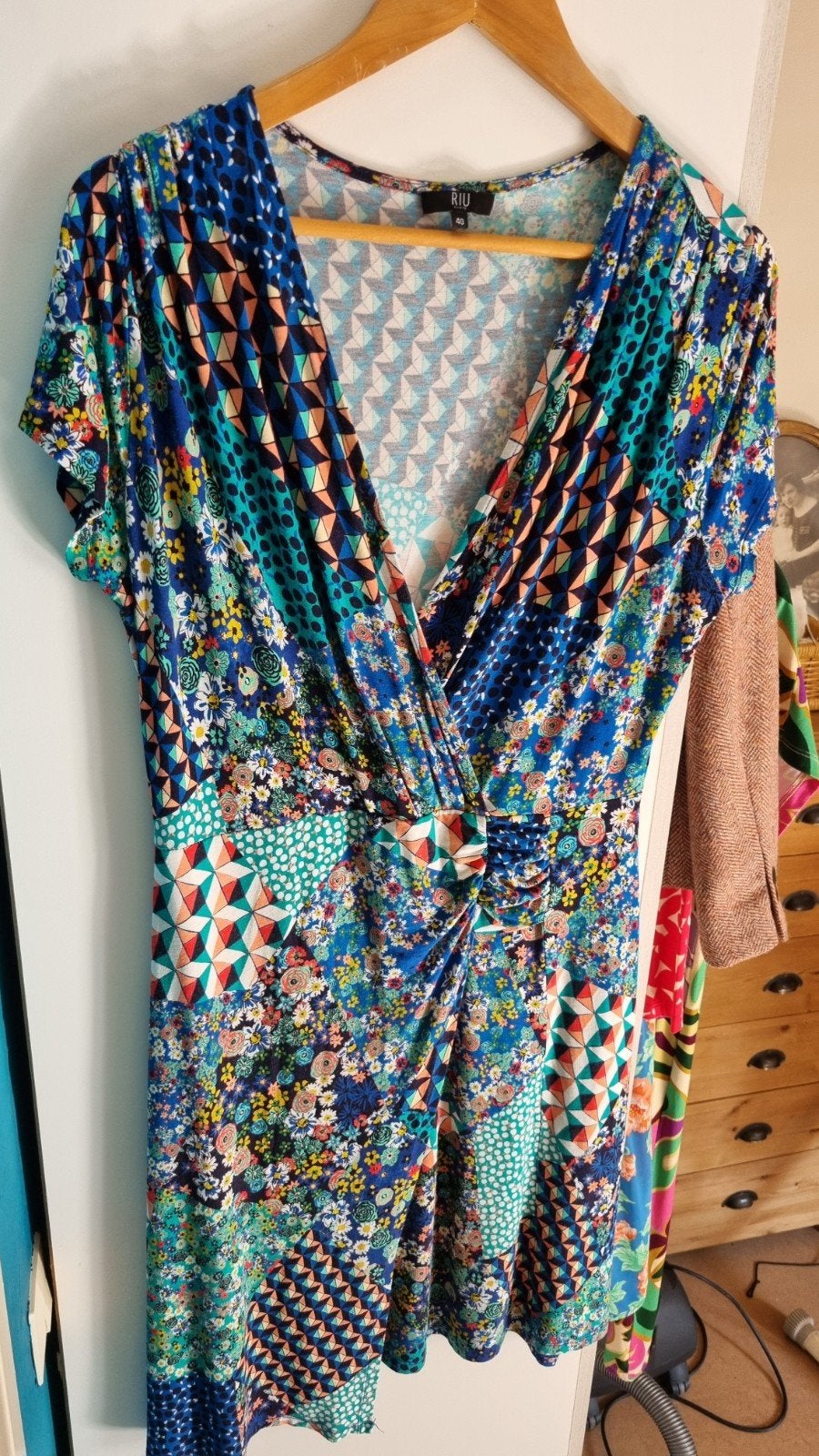 Riu vrolijke zomer jurk uit Frankrijk maat 40, Kleding | Dames, Ophalen of Verzenden, Zo goed als nieuw, Maat 38/40 (M)