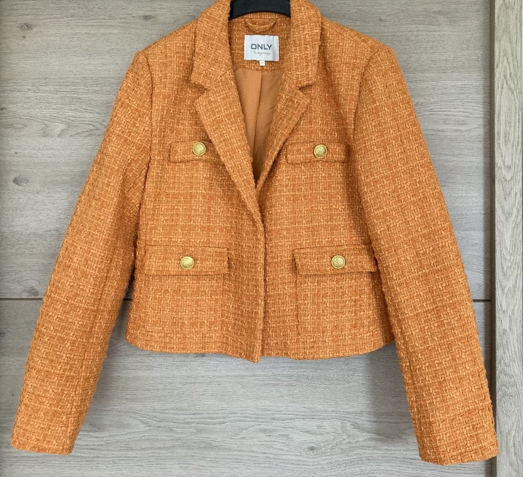 Only boucle jasje Maat S, Only, Oranje, Ophalen of Verzenden, Zo goed als nieuw