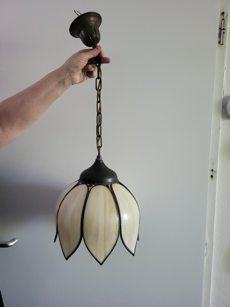 Vintage lamp tulp, Huis en Inrichting, Lampen | Hanglampen, Ophalen of Verzenden, Zo goed als nieuw