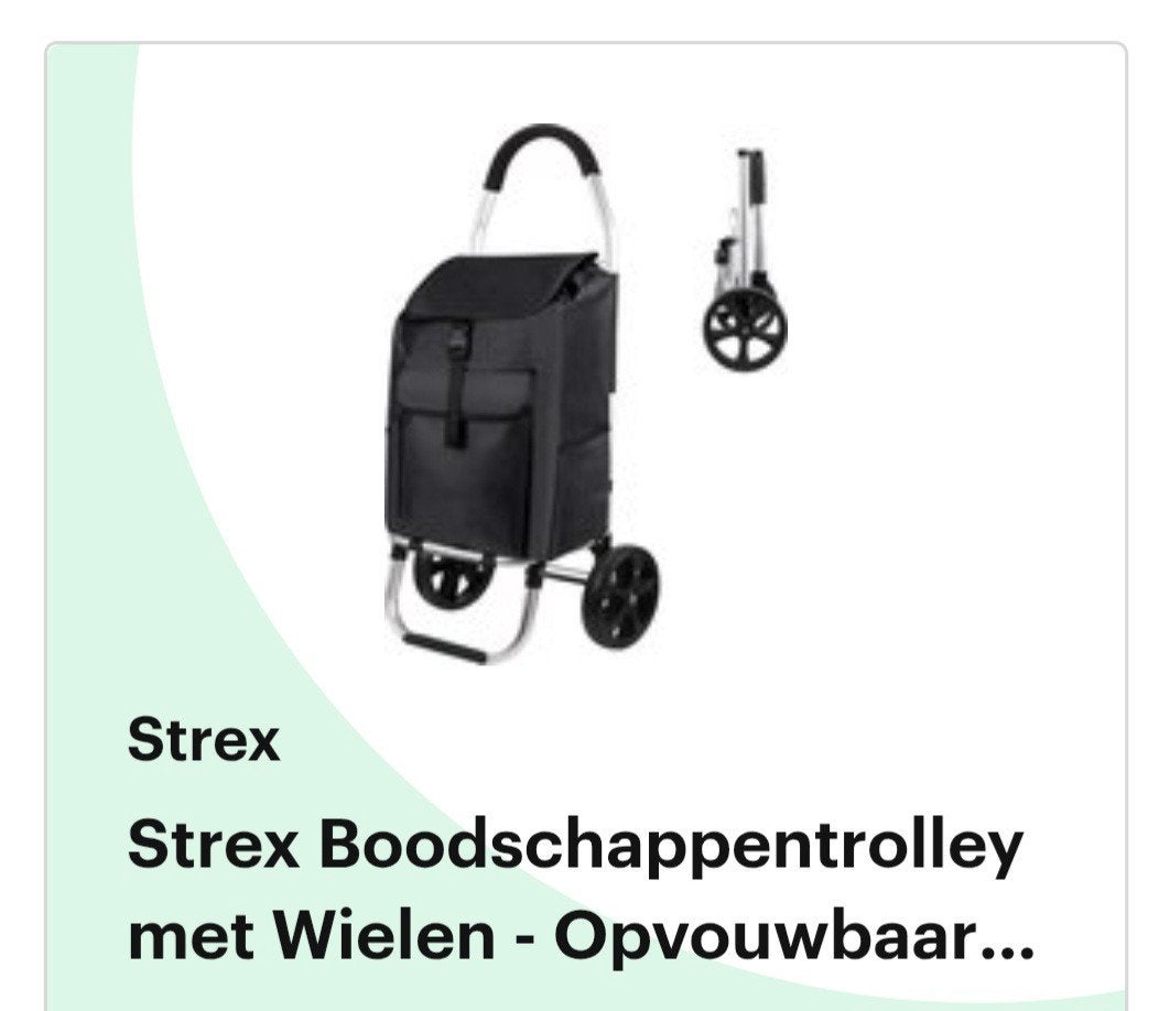 boodschappentrolley, Ophalen, Nieuw, 30 cm of meer, Minder dan 35 cm