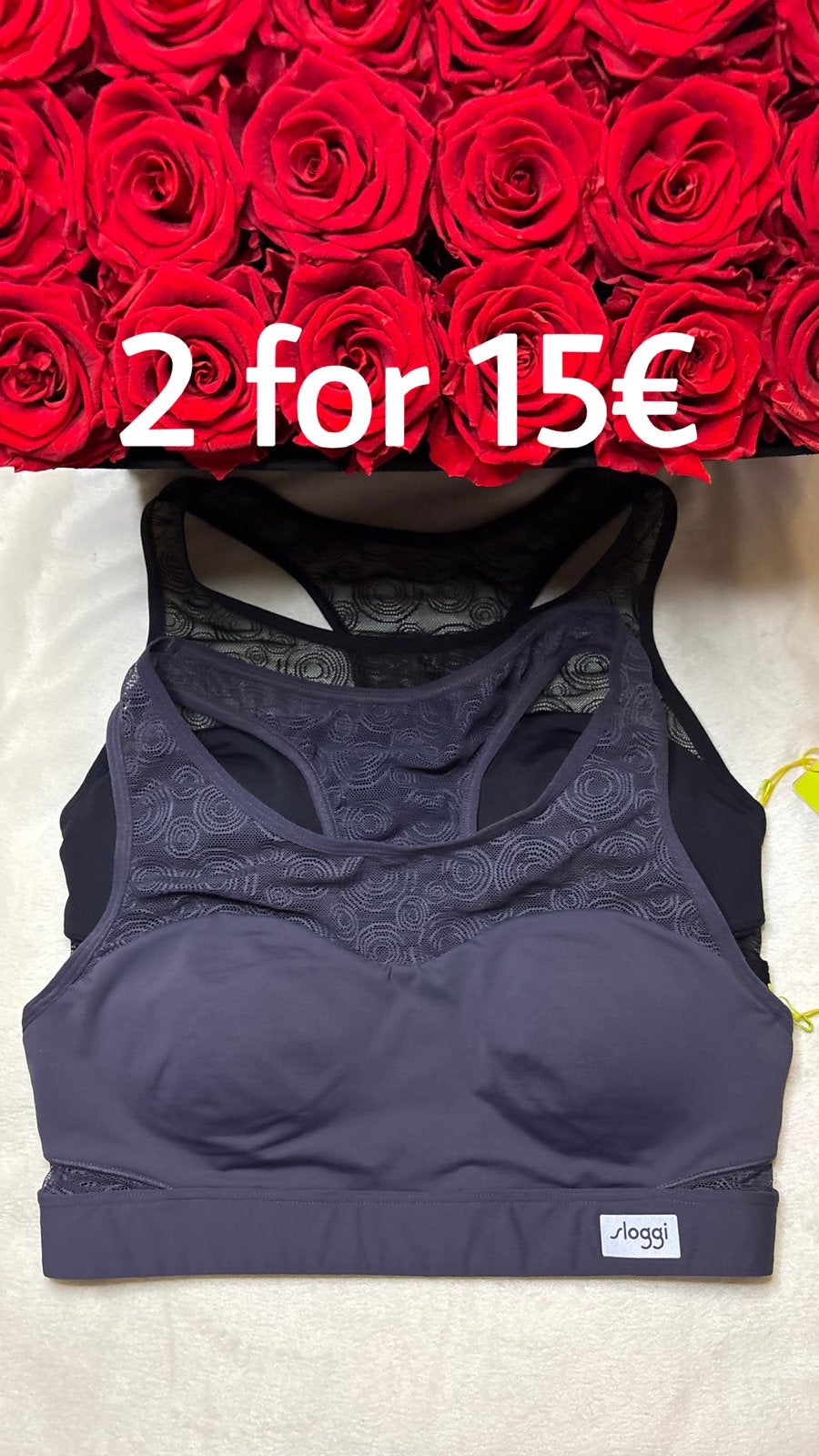2x Sloggi sportbeha's maat S, Kleding | Dames, Ondergoed en Lingerie, Verzenden, Grijs, BH