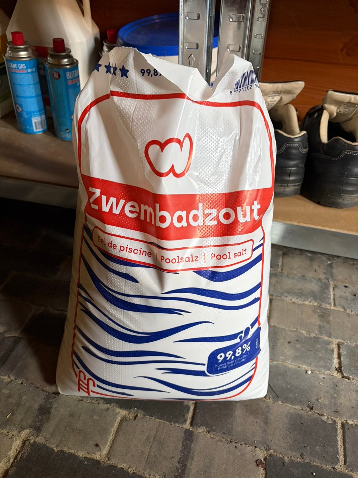 Zoutman Poolsel en W’eau zwembadzout 20 kg, Ophalen, Reinigingsmiddel