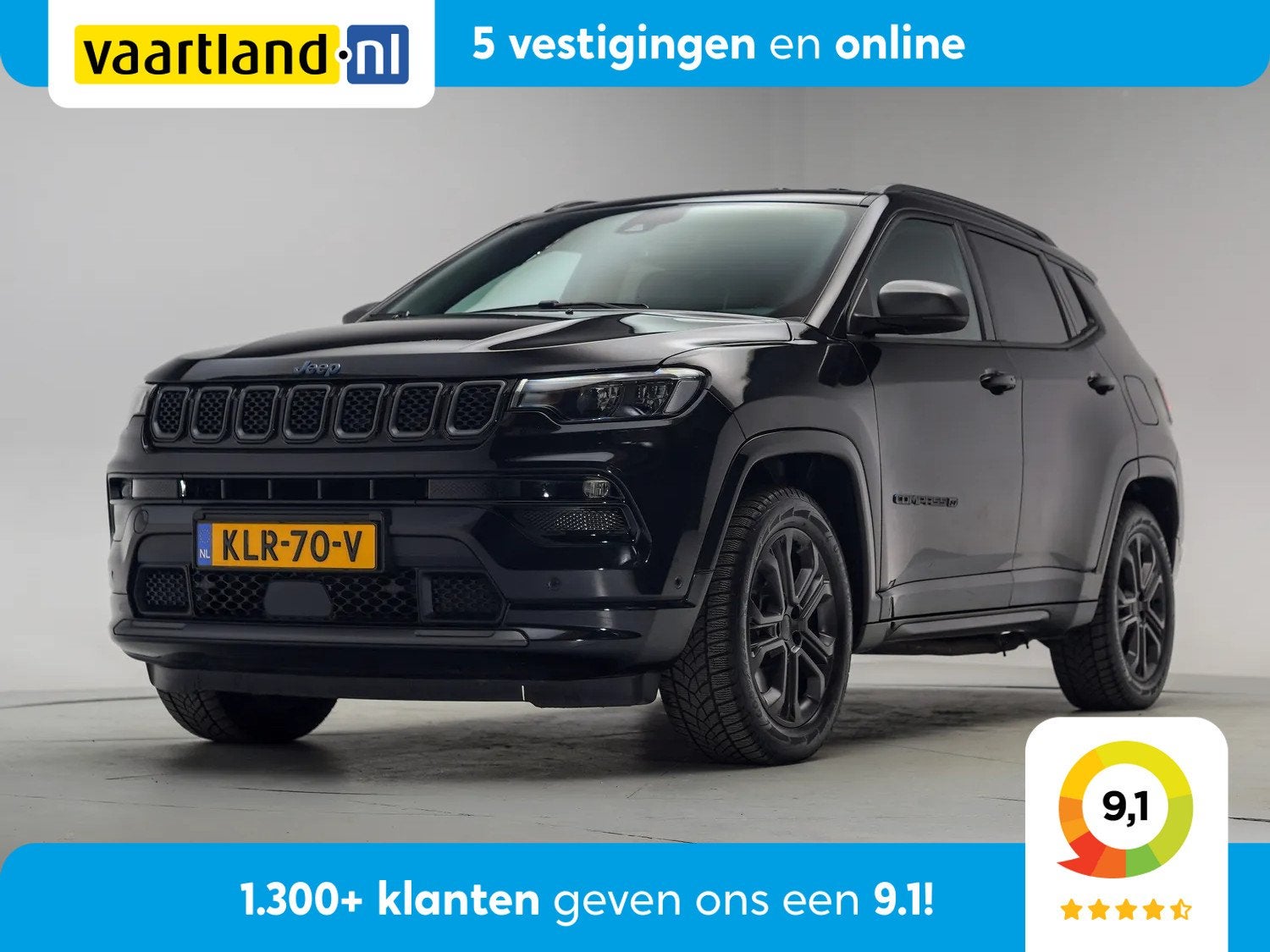 Jeep Compass 4xe 190 Plug-in Night Eagle Aut. [ Navi Camera, Automaat, Zwart, Bedrijf, Vierwielaandrijving