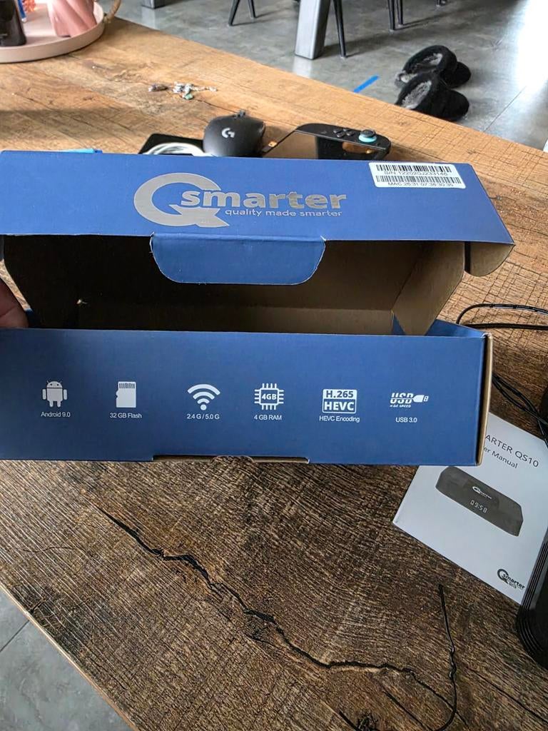 Q Smarter QS10 4K UHD Android TV Box Mediaspeler, Ophalen of Verzenden, Zo goed als nieuw, HDMI, Minder dan 500 GB