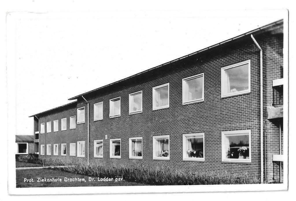 AK Drachten - Prot. Ziekenhuis, Dr. Lodder Paviljoen, Verzenden, 1960 tot 1980, Gelopen, Friesland