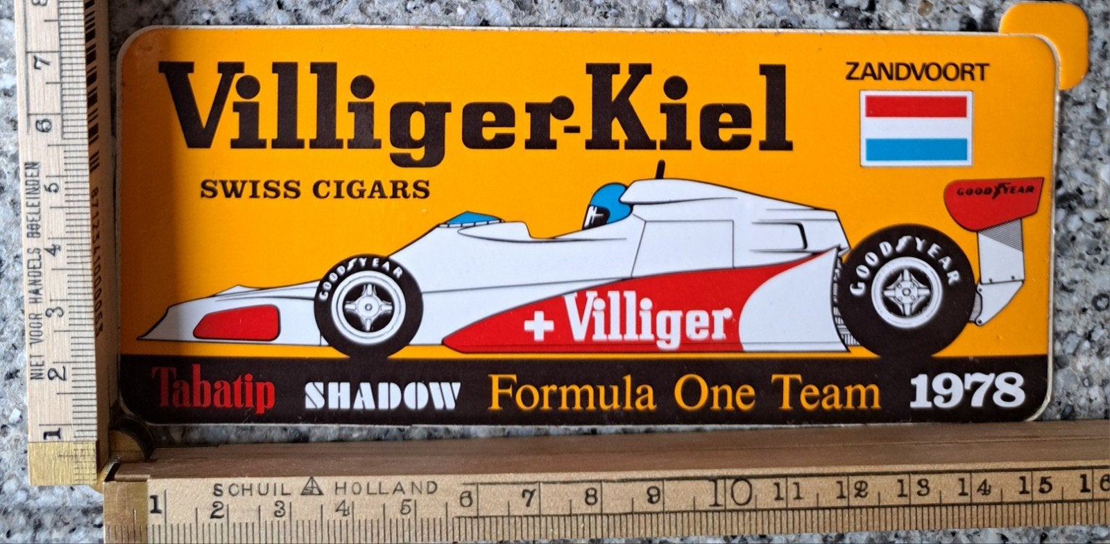 Vintage sticker Formule 1 Zandvoort 1978, Ophalen of Verzenden, Zo goed als nieuw, Auto of Motor