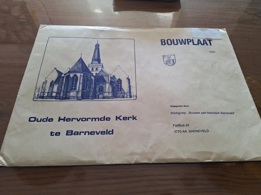 Bouwplaat 3d Oude kerk Barneveld, Ophalen of Verzenden, Nieuw, 1:50 of kleiner, Diorama