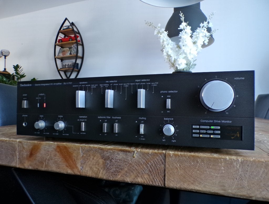 Mooie Vintage Technics Computer Drive New Class A SU-V707, Overige merken, Gebruikt, Ophalen of Verzenden, 120 watt of meer