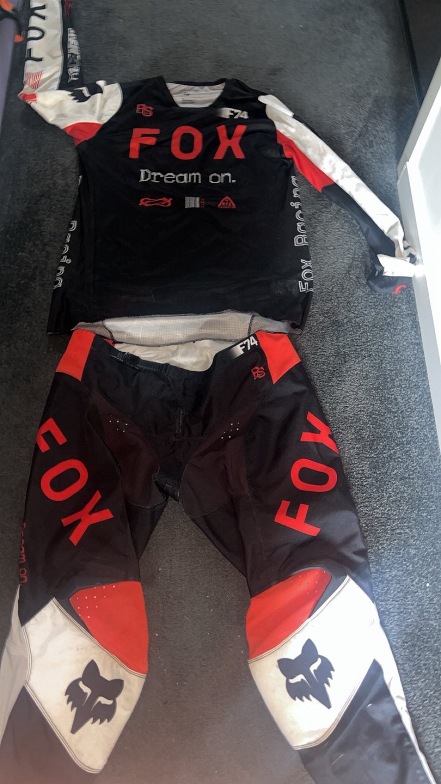 Fox Kleding Race Spec - Fluo Rood, Motoren, Ophalen of Verzenden, Tweedehands
