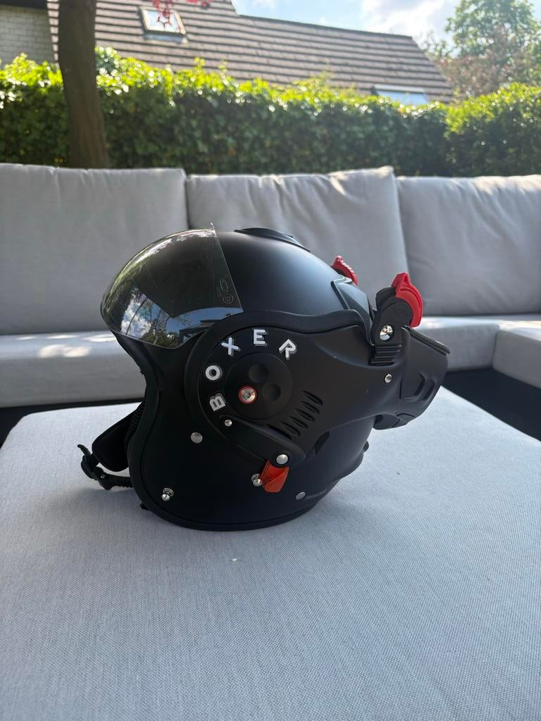Roof Boxer V8 helm - Mat Zwart, Fietsen en Brommers, Brommerhelmen, Ophalen, Zo goed als nieuw