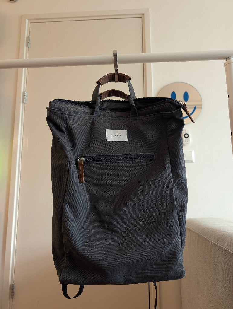 Sanqvist Tony Backpack Grey/Dark Navy, 40 cm of meer, Gebruikt, 30 tot 45 cm, Ophalen
