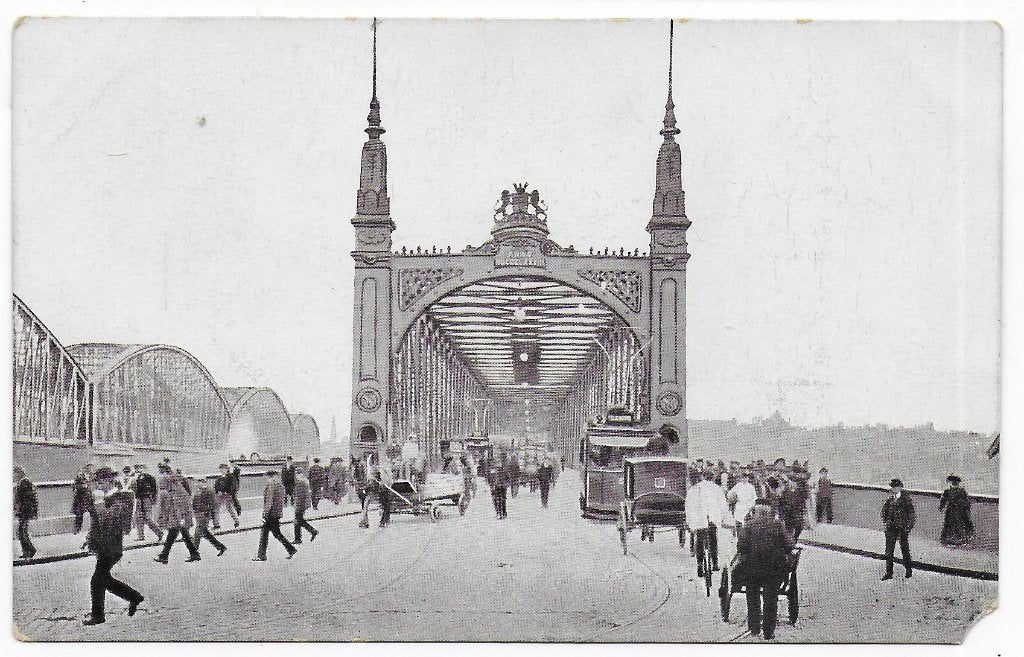 Rotterdam Bruggen over de Maas Ongelopen Ansichtkaart B6612, Ophalen of Verzenden, 1940 tot 1960, Ongelopen, Zuid-Holland