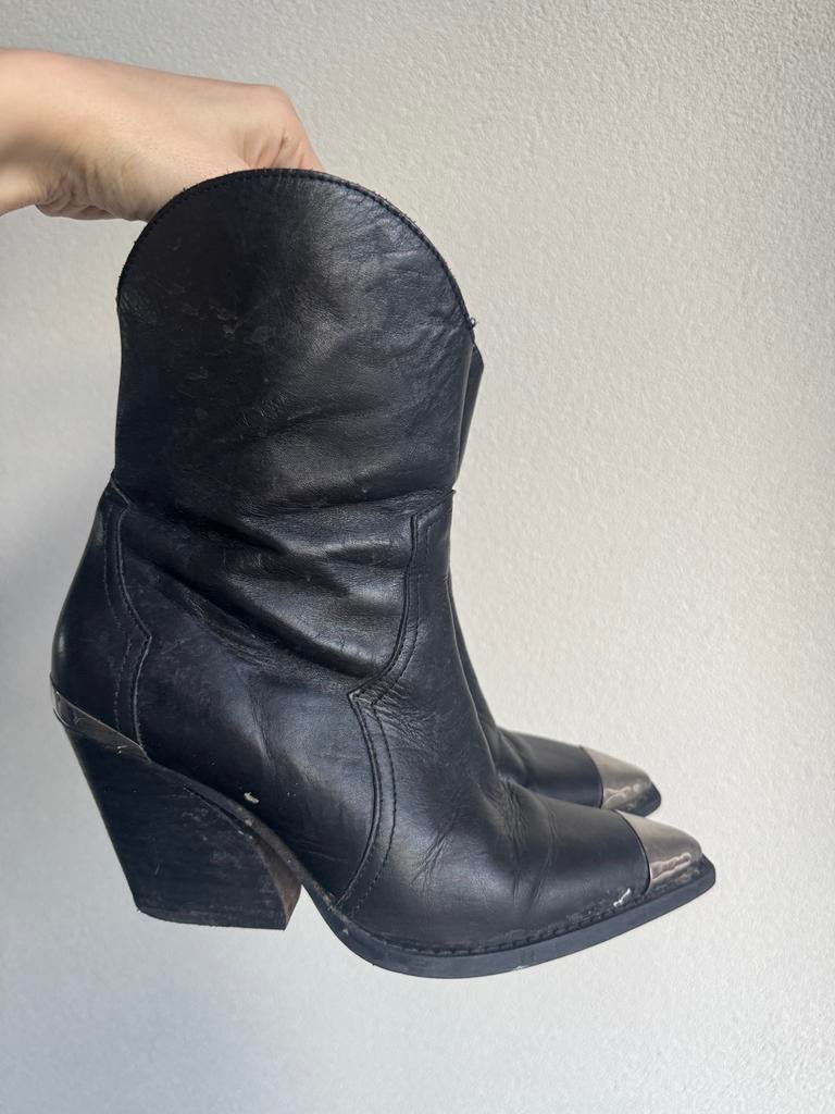 Sacha zwarte cowboy laarzen met metalen neus, Kleding | Dames, Zwart, Lage of Enkellaarzen, Ophalen of Verzenden, Sacha