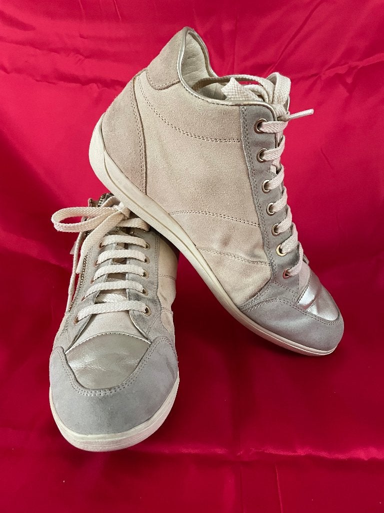 Geox hoge sneakers – beige suède – maat 39, Geox, Beige, Ophalen of Verzenden, Sneakers of Gympen