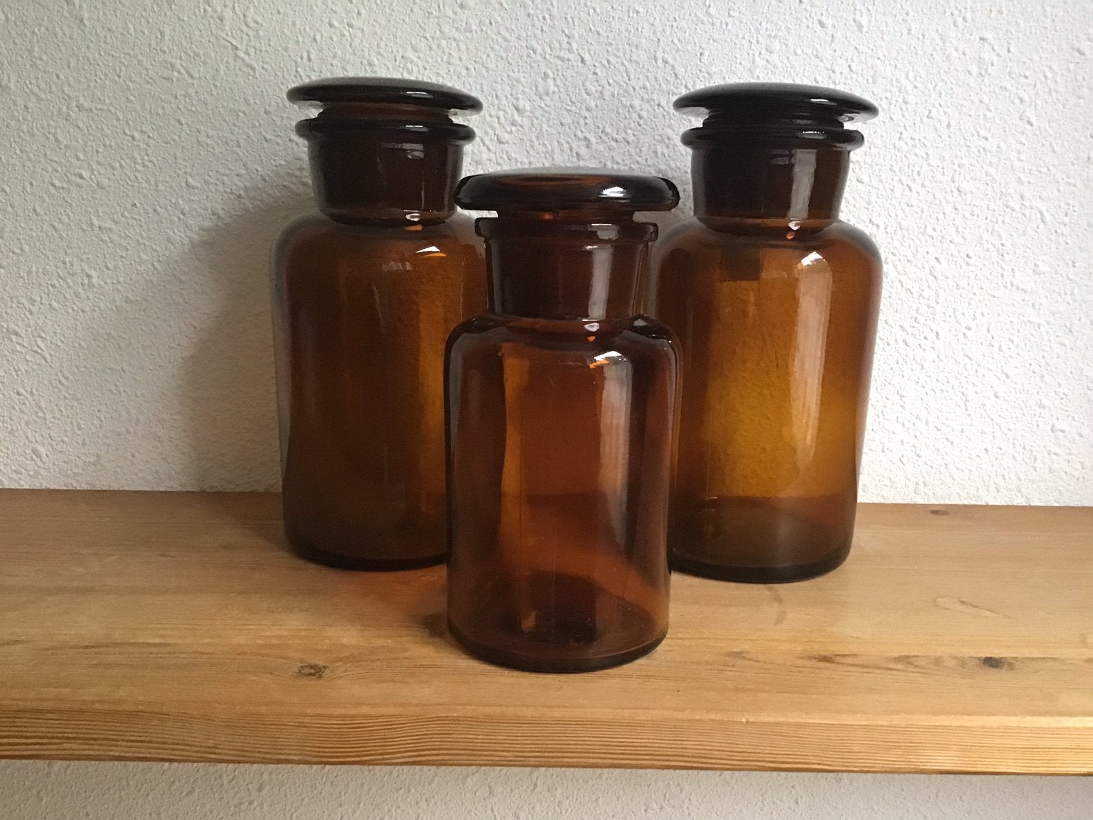 3 x Apothekerspot bruin., Antiek en Kunst, Curiosa en Brocante, Ophalen of Verzenden