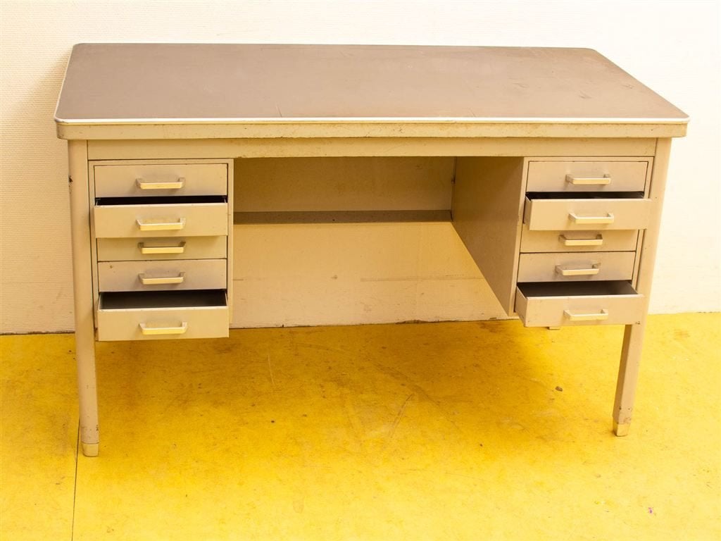 Ijzeren bureau 33365, Huis en Inrichting, Ophalen of Verzenden, Gebruikt, Zwart