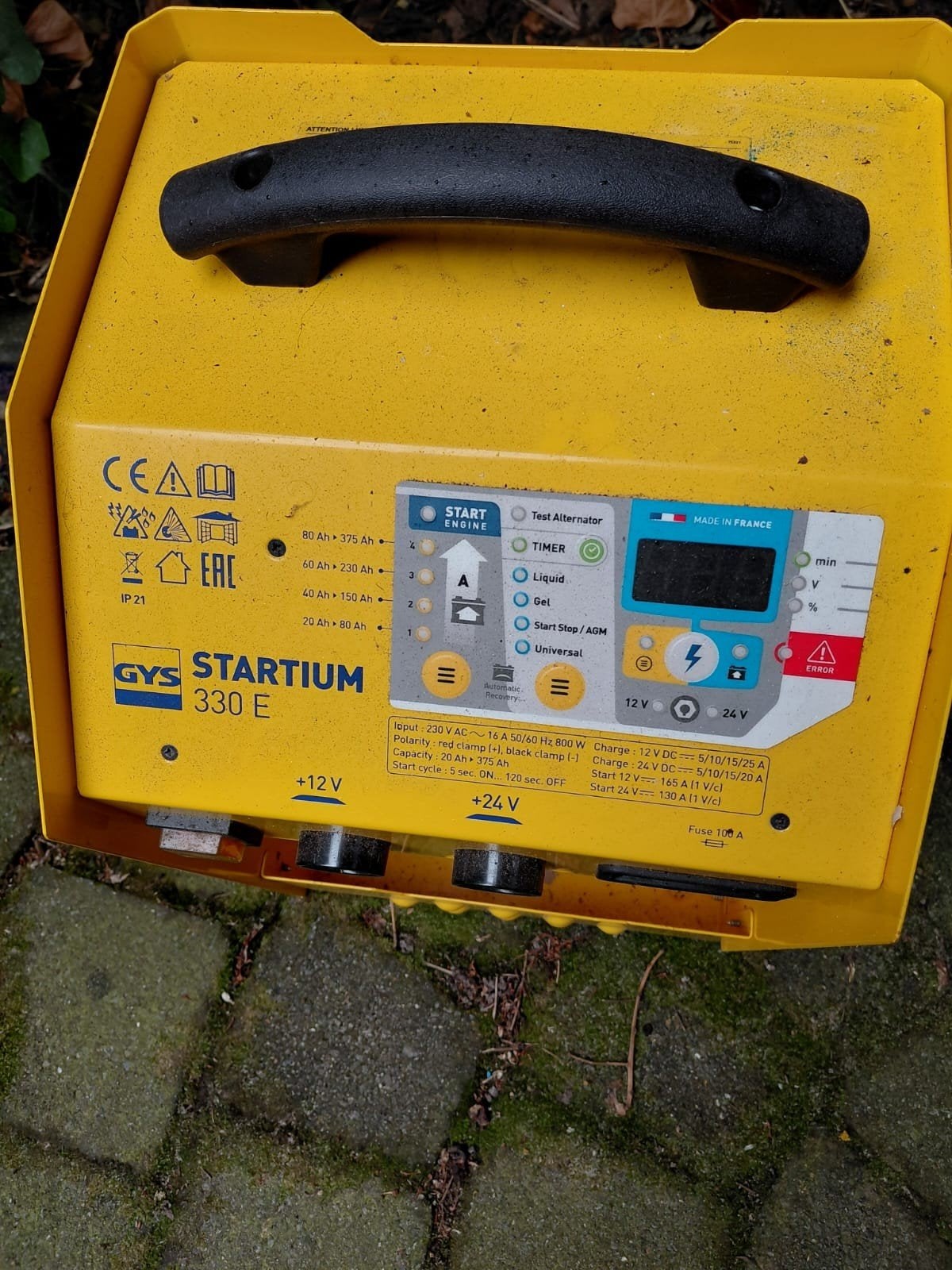GYS Startium 330 E Acculader en Startbooster 12V/24V, Ophalen, Gebruikt