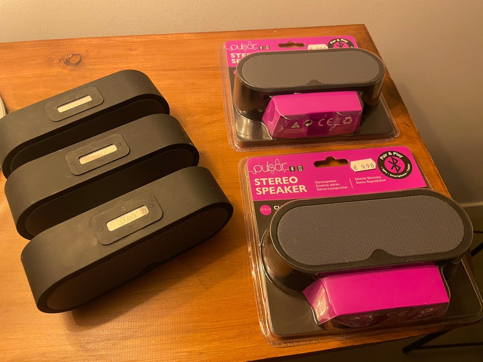 5x Pulsar bluetooth speaker, 2 nieuw in doos, Overige merken, Overige typen, Ophalen of Verzenden, Zo goed als nieuw
