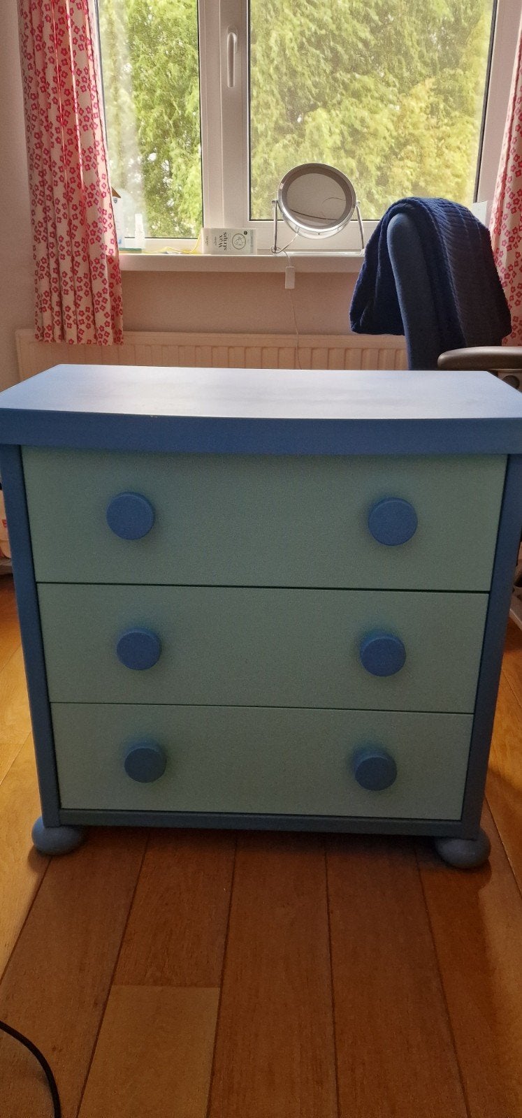 Blauw ladekastje, Ophalen, Gebruikt, 50 tot 100 cm, 3 of 4 laden