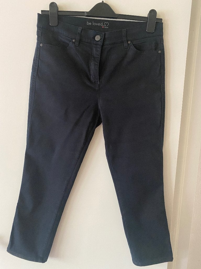 capri-3/4 broek Toni 42 blauw, Kleding | Dames, Blauw, Maat 42/44 (L), Ophalen of Verzenden, Zo goed als nieuw