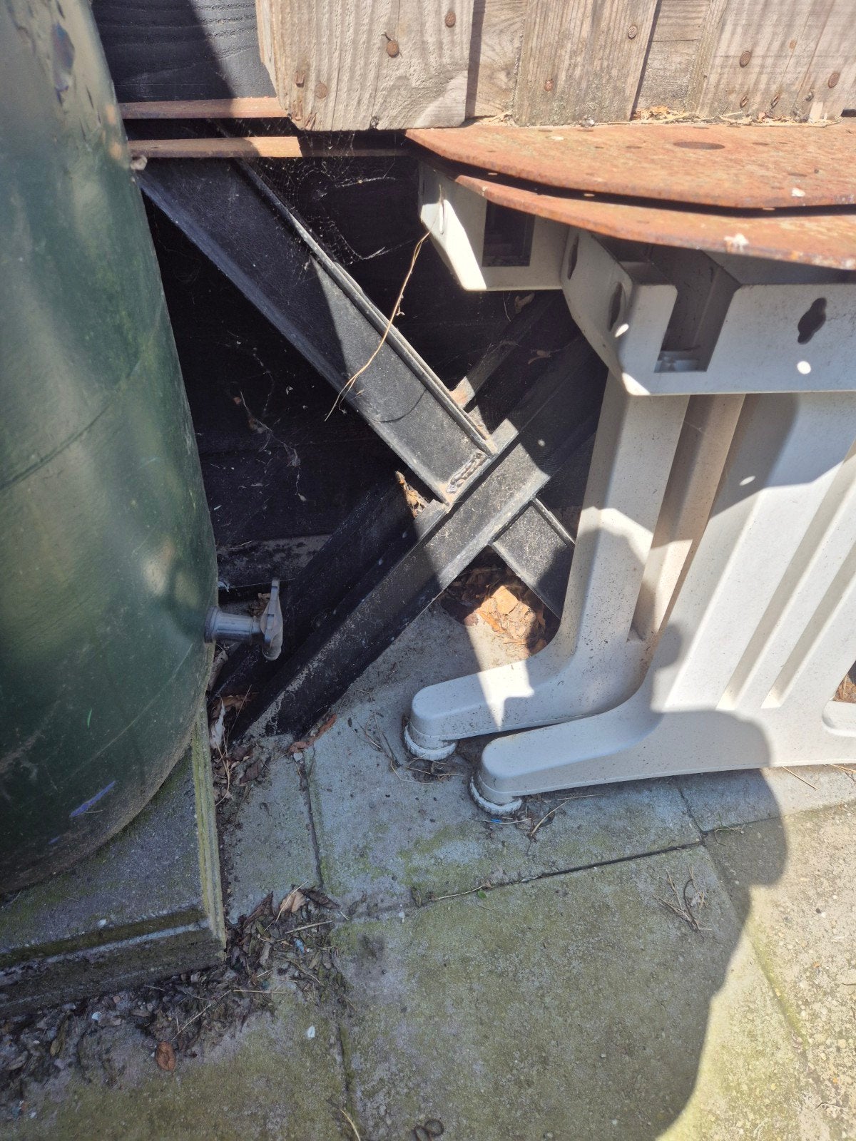 Stevige ijzeren tafelpoot, Huis en Inrichting, Tafelonderdelen, Ophalen, Tafelpoot, Gebruikt, 50 tot 100 cm