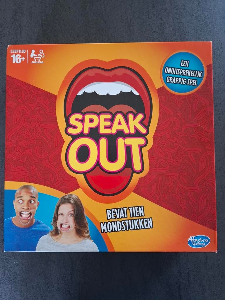 Speak Out Gezelschapsspel - Hasbro Gaming, Vijf spelers of meer, Ophalen of Verzenden, Zo goed als nieuw, Hasbro Gaming